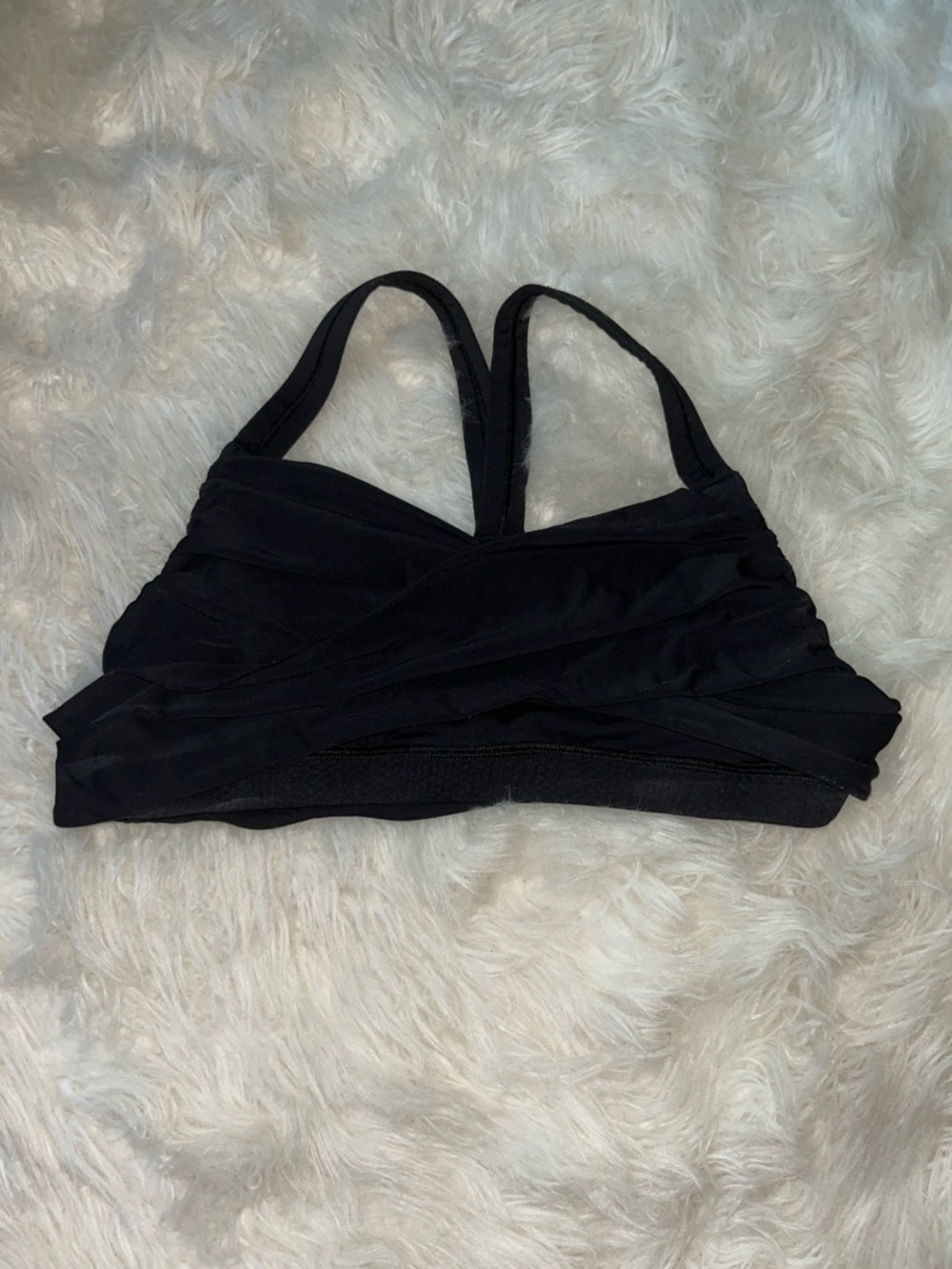 lululemon athletica Black Wrap-Front Swim Sports Bra